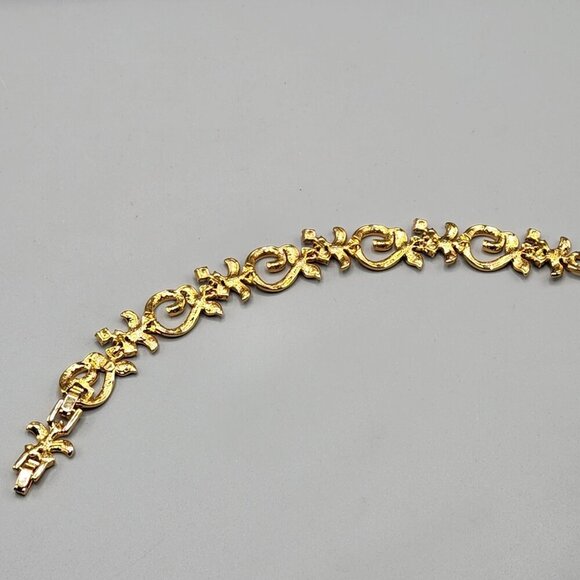 Camrose & Kross JBK Blue Faux Sapphire Clear Bracelet Jacqueline Kennedy Jackie - Picture 7 of 12